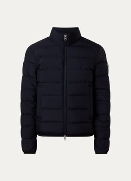 Moncler Heren Baudinet puffer jack met donsvulling en logo in de kleur Donkerblauw, maat: 1/S