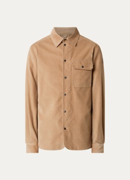 Moncler Heren Camicia regular fit overhemd van corduroy met borstzak in de kleur Zand, maat: L