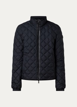 Moncler Heren Delviane gewatteerd jack met donsvulling en quiltpatroon in de kleur Zwart, maat: 3/L