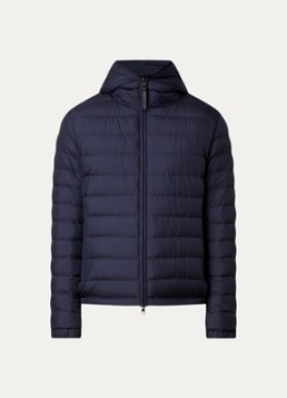 Moncler Heren Solien puffer jack met donsvulling en ritszakken in de kleur Donkerblauw, maat: 3/L