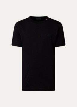 Moncler Heren T-shirt met logo in de kleur Zwart, maat: S