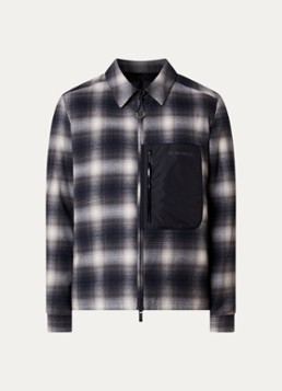 Moncler Heren Cornisello gewatteerde jack met steekzakken en logo in de kleur Antraciet, maat: 3/L