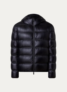 Moncler Heren Guadiana puffer jack met donsvulling en capuchon in de kleur Zwart, maat: 3/L