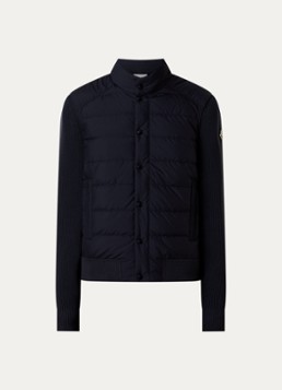 Moncler Heren Puffer jack met donsvulling en ritszakken in de kleur Donkerblauw, maat: L