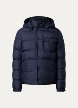 Moncler Heren Edit puffer jack met donsvulling en steekzakken in de kleur Donkerblauw, maat: 3/L