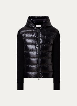 Moncler Heren Puffer jack met donsvulling en ritszakken in de kleur Zwart, maat: L