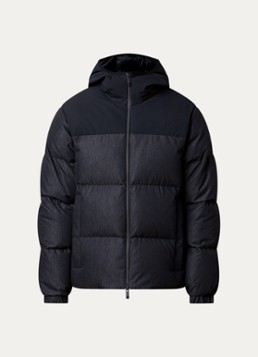 Moncler Heren Oulojoki gewatteerd puffer jack met donsvulling en steekzakken in de kleur Donkerblauw, maat: 3/L
