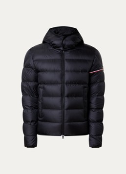 Moncler Heren Ravenlock puffer jack met donsvulling en afneembare capuchon in de kleur Zwart, maat: 4/XL