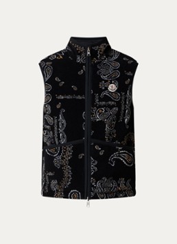 Moncler Heren Reversible bodywarmer met steekzakken in de kleur Antraciet, maat: 3/L