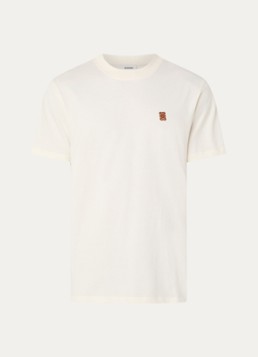 Sandro Heren T-shirt met logo in de kleur Creme