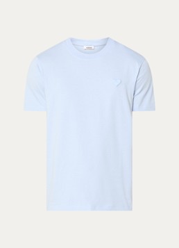 Sandro Heren T-shirt met logo in de kleur Lichtblauw