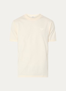 Sandro Heren T-shirt met logo in de kleur Creme