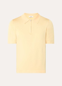 Sandro Heren Regular fit polo met halve rits in de kleur Geel
