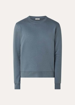 Sandro Heren Sweater met logo in de kleur Grijs
