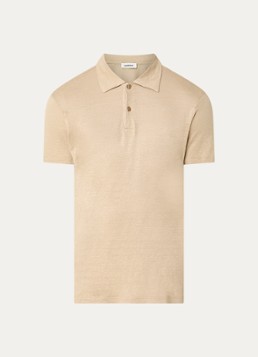 Sandro Heren Slim fit polo van linnen in de kleur Beige