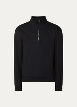 Sandro Heren Sweater met halve rits in de kleur Zwart