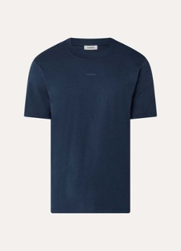 Sandro Heren T-shirt met logo in de kleur Donkerblauw