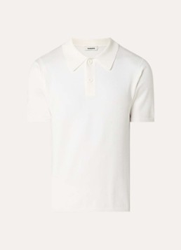 Sandro Heren Regular fit fijngebreide polo met stretch in de kleur Wit