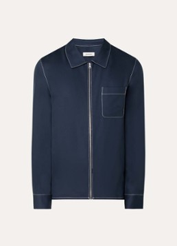 Sandro Heren Regular fit overhemd met borstzak in de kleur Donkerblauw