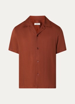Sandro Heren Regular fit overhemd met V-hals in de kleur Steenrood