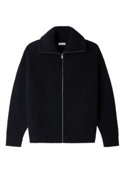 Sandro Heren Ribgebreid vest in wolblend in de kleur Donkergrijs