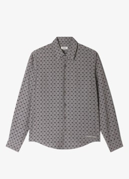 Sandro Heren Comfort fit overhemd met grafische print in de kleur Grijs