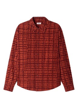Sandro Heren Regular fit overhemd met print in de kleur Rood