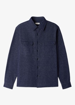 Sandro Heren Regular fit overshirt met borstzak in de kleur Blauw