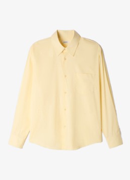 Sandro Heren Oversized fit overhemd met borstzak in de kleur Geel