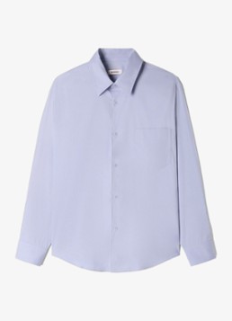 Sandro Heren Oversized fit overhemd met borstzak in de kleur Blauwgrijs