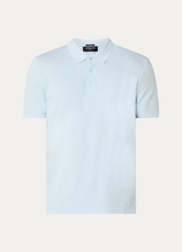 Strellson Heren Edgar regular fit polo met stretch in de kleur Lichtblauw, maat: M
