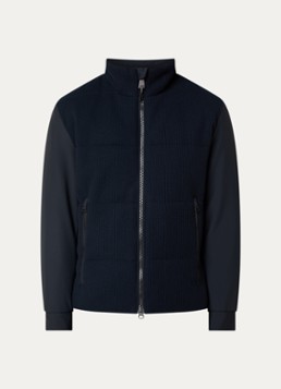 Strellson Heren Gewatteerd jack met contrast in de kleur Donkerblauw, maat: 46