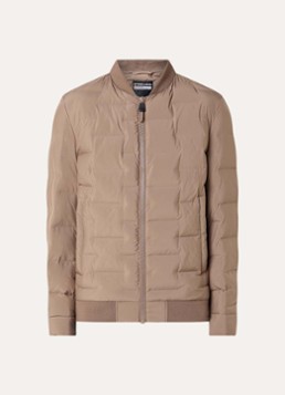 Strellson Heren Clearwater Fused gewatteerd jack met steekzakken in de kleur Donkerbeige, maat: 56