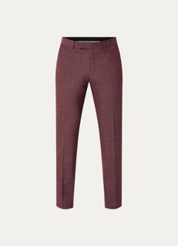 Strellson Heren Kynd slim fit pantalon in wolblend met steekzakken in de kleur Bordeauxrood, maat: 54