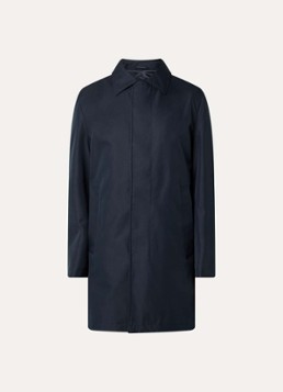 Strellson Heren Naro trenchcoat met steekzakken en kraag in de kleur Donkerblauw, maat: 52