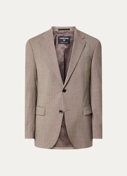 Strellson Heren Alzer4 regular fit colbert in wolblend in de kleur Beige, maat: 46
