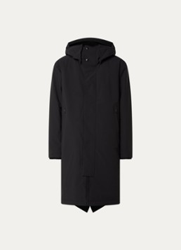 Strellson Heren Reloaded longline gewatteerde parka in de kleur Zwart, maat: 54