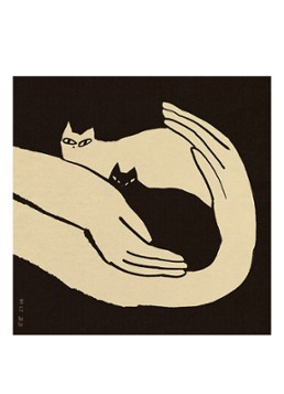 THE POSTER CLUB Kittens, Enikő Katalin Eged print Zwart - Deal