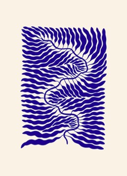 THE POSTER CLUB Little Blue, Linnéa Andersson print Blauw - Deal