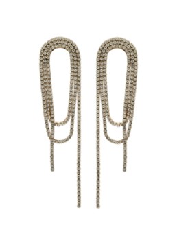 My Jewellery Dames Oval strass oorstekers in de kleur Goud