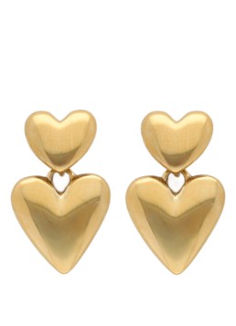 My Jewellery Dames 2 Hearts oorstekers in de kleur Goud