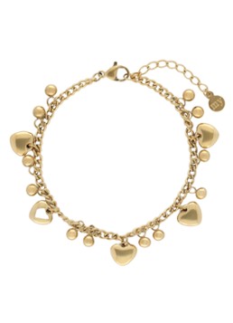 My Jewellery Dames Chain Hearts & dots armband in de kleur Goud
