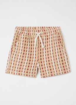 OAS Dames Braga straight fit korte broek met structuur in de kleur Beige, maat: 146-152/10-12Y