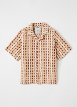 OAS Jongens Nicaro overhemd met structuur in de kleur Beige, maat: 98-104/2-4Y