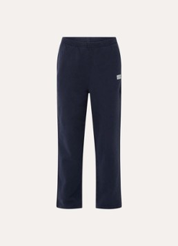 American Vintage Dames Plizzy straight fit joggingbroek met logo in de kleur Donkerblauw, maat: S
