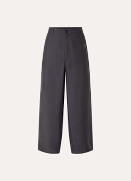 American Vintage Dames Antra high waist wide fit broek met steekzakken in de kleur Donkergrijs, maat: s