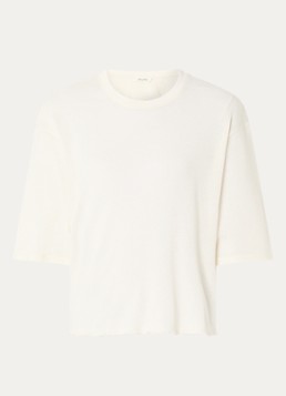 American Vintage Dames Top met opengewerkt dessin in de kleur Gebroken wit, maat: m/l
