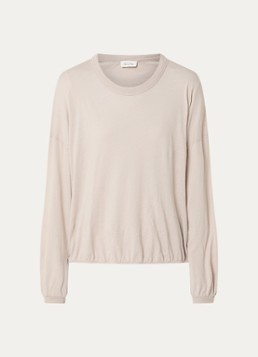 American Vintage Dames Laloom longsleeve met ballonmouw in de kleur Beige, maat: m/l