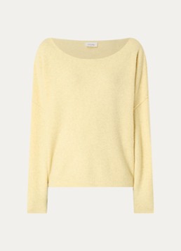 American Vintage Dames Fijngebreide trui in wolblend in de kleur Geel, maat: M/L