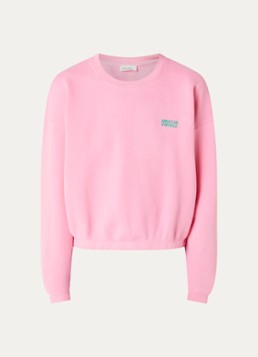 American Vintage Dames Izubird sweater met logo in de kleur Roze, maat: M